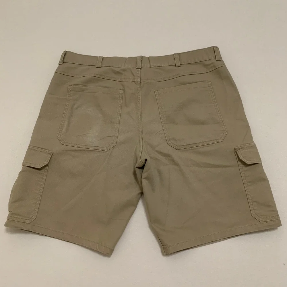 The North Face 11-inch Cargo Shorts Men's 40 Khaki Cotton Canvas Outdoor Utility